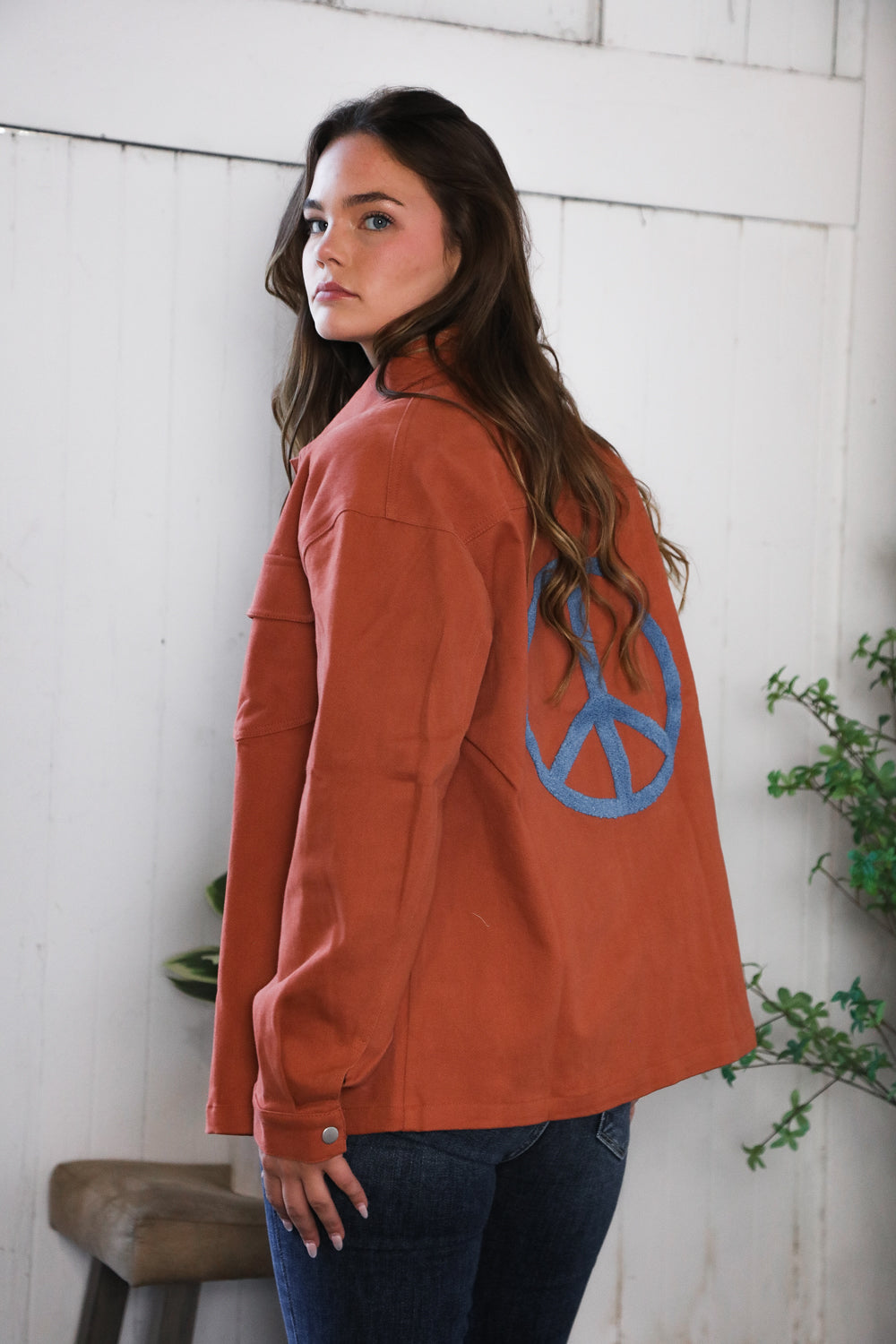 Peaceful Threads Burnt Orange Jacket
