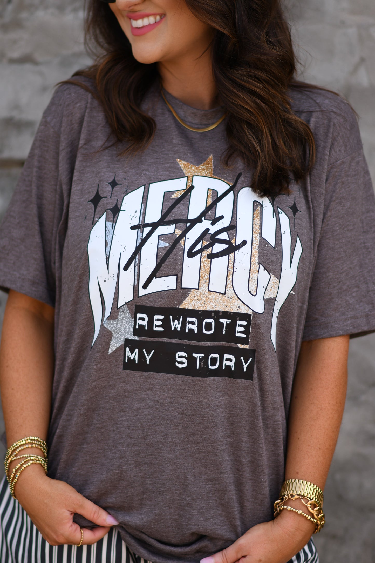 MERCY REWROTE MY STORY TEE
