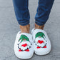 Christmas Elf Heart Print Fleece Slippers