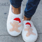 Holiday Gingerbread Man Print Fleece Slippers