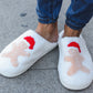 Holiday Gingerbread Man Print Fleece Slippers