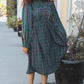 All I Want Hunter Green Plaid Check Woven Pocketed Dress