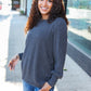 Everyday Charcoal Rib Mineral Wash Long Sleeve Top