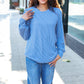 Everyday Vintage Denim Rib Mineral Wash Long Sleeve Top