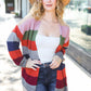 Weekend Ready Multicolor Striped Slouchy Open Cardigan