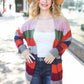 Weekend Ready Multicolor Striped Slouchy Open Cardigan