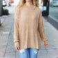 Classy Chic Taupe Mock Neck Chest Pocket Knit Sweater