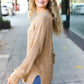 Classy Chic Taupe Mock Neck Chest Pocket Knit Sweater