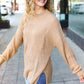 Classy Chic Taupe Mock Neck Chest Pocket Knit Sweater