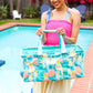 Turquoise Pineapple Print Collapsible Canvas & Nylon Tote