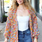 Be Your Best Multicolor Chunky Knit Open Cardigan