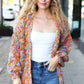 Be Your Best Multicolor Chunky Knit Open Cardigan