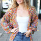 Be Your Best Multicolor Chunky Knit Open Cardigan