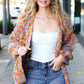 Be Your Best Multicolor Chunky Knit Open Cardigan