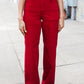 Judy Blue Heart Shaped High Rise Red Straight Leg Jeans