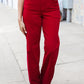 Judy Blue Heart Shaped High Rise Red Straight Leg Jeans