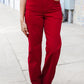 Judy Blue Heart Shaped High Rise Red Straight Leg Jeans