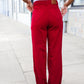 Judy Blue Heart Shaped High Rise Red Straight Leg Jeans