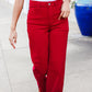 Judy Blue Heart Shaped High Rise Red Straight Leg Jeans