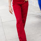 Judy Blue Heart Shaped High Rise Red Straight Leg Jeans