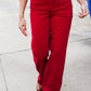 Judy Blue Heart Shaped High Rise Red Straight Leg Jeans