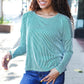 Hello Beautiful Green Rib Dolman Cropped Top