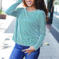 Hello Beautiful Green Rib Dolman Cropped Top