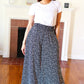 Let's Meet Up Black Animal Print Smocked Waist Palazzo Pants