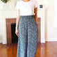 Let's Meet Up Black Animal Print Smocked Waist Palazzo Pants