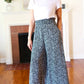 Let's Meet Up Black Animal Print Smocked Waist Palazzo Pants