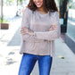 Hello Beautiful Camel Rib Dolman Sweater Top