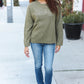 Beautiful You Moss Green Button Down Ribbed Sweater