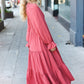 Beautiful You Lock Eyes Marsala Smocked Ruffle Sleeve Maxi Dress