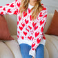 True Hearts Ivory & Red Heart Oversized Sweater