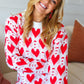 True Hearts Ivory & Red Heart Oversized Sweater