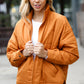 Eyes On You Butterscotch Quilted Puffer Jacket