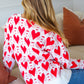 True Hearts Ivory & Red Heart Oversized Sweater