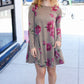 True Love Taupe & French Rose Floral Print Long Sleeve Dress