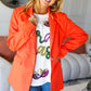 Diva Dreams Coral Notched Lapel Lined Blazer