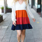 Beautiful You Orange & Multicolor Tiered Babydoll Dress