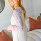 Take The Leap Pink & Taupe Two-Tone Rib Chevron Raglan Top