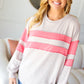 Rally Day Taupe & Coral Game Day Stripe Outseam Terry Top