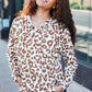 Stand Out Taupe Animal Print Hoodie