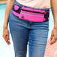 Hot Pink Multifunctional Elastic Running Belt