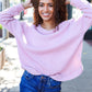 Feel Your Best Mauve Ribbed Brushed Hacci Sweater