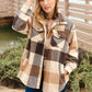 Brown & Black Plaid Jacket with Side Pockets