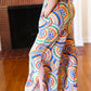 Multicolor Mandala Smocked Waist Side Slit Palazzo Pants