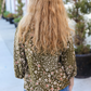 You Got This Olive Floral V Neck Bubble Sleeve Top