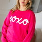 Love In the Air Fuchsia "Xoxo" Embroidered Sweater