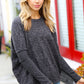 Casual Living Charcoal Melange Hacci Dolman Sweater